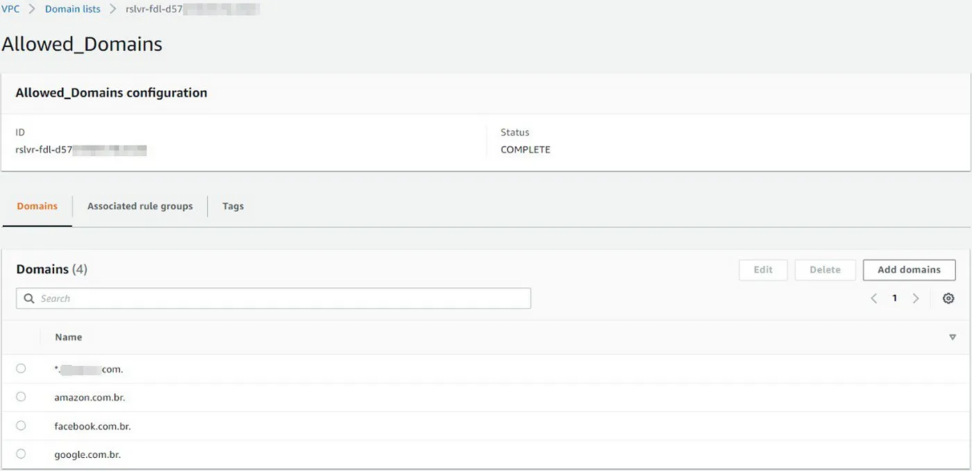 Allowed Domains List