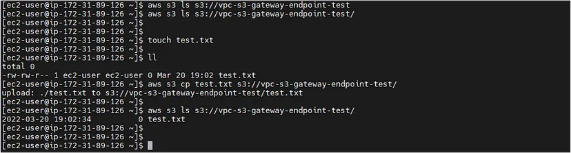 Copying and listing bucket files.